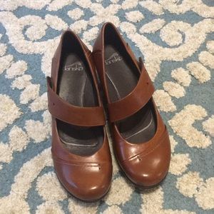 Dansko Brown Leather Mary Jane Clog